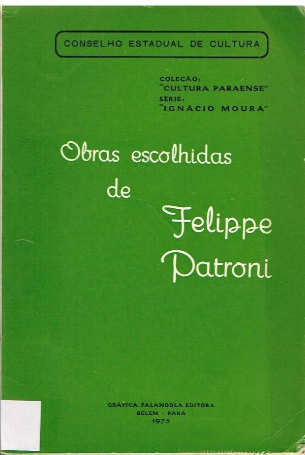 Obras esolhidas de Felippe Patroni - 800 PAT
